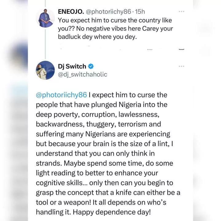 DJ Switch tackles Pastor Adeboye for constantly urging Nigerians to pray for the country but rarely calls out the cause of Nigeria?s woes