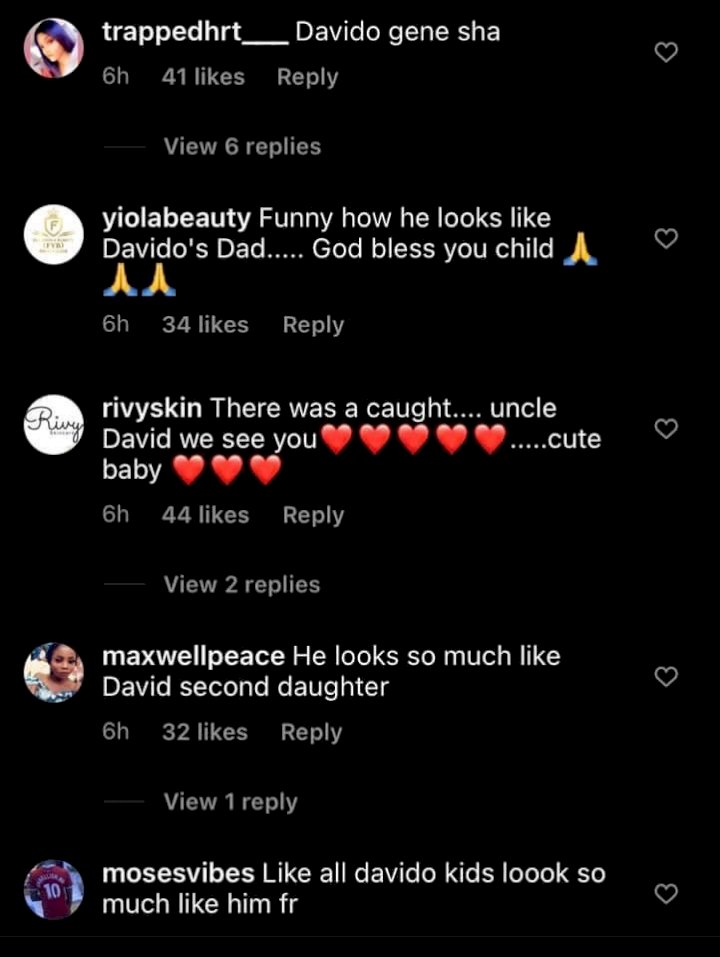 “Hailey’s carbon copy” – Reactions as Davido’s alleged 4th baby mama reveals son’s face clearly