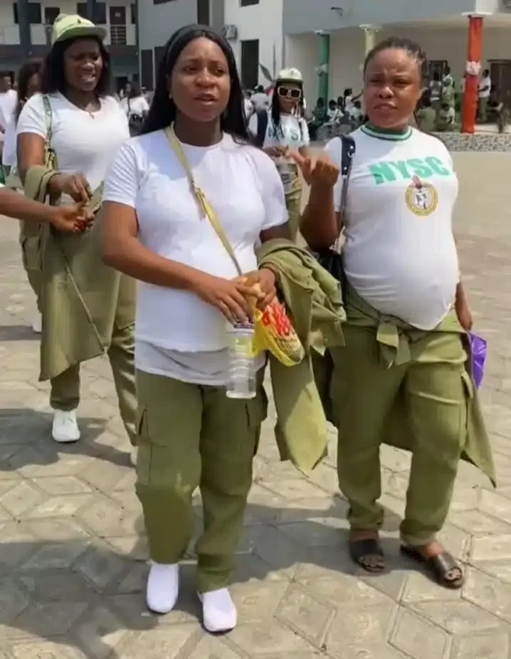 3 pregnant NYSC members catwalk with their babies after delivery (Video)