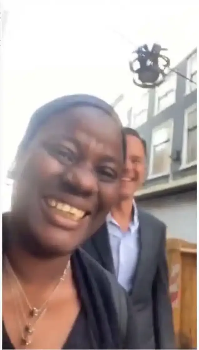 African lady gushes as she walks side by side with Prime Minister of Netherlands (Video)