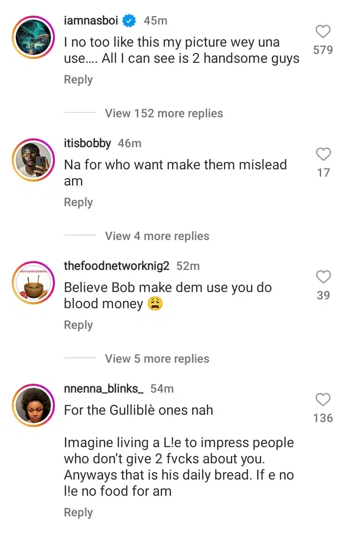 'This boy is misleading our ladies' - Nasboi knocks Bobrisky after he showed off N15M cash gift from lover