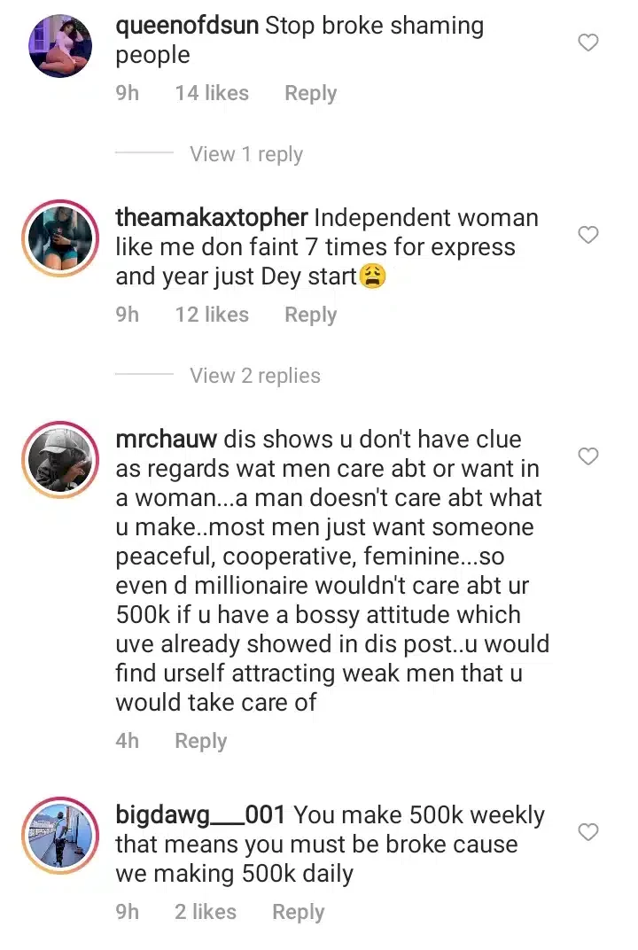 I can't be making N500K weekly and date a broke man - Lady brags (Video)