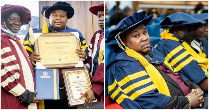 Celebrity barman, Cubana Chief Priest bags doctorate degree from European American University