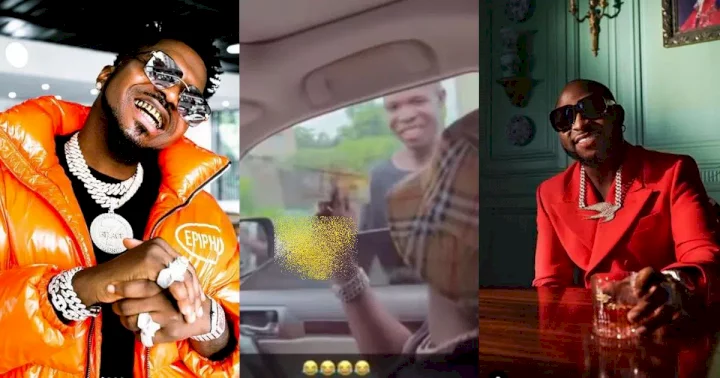 "Na why Davido post that thing for status" - Skiibii under fire over action he exhibited towards traffic vendor (Video)