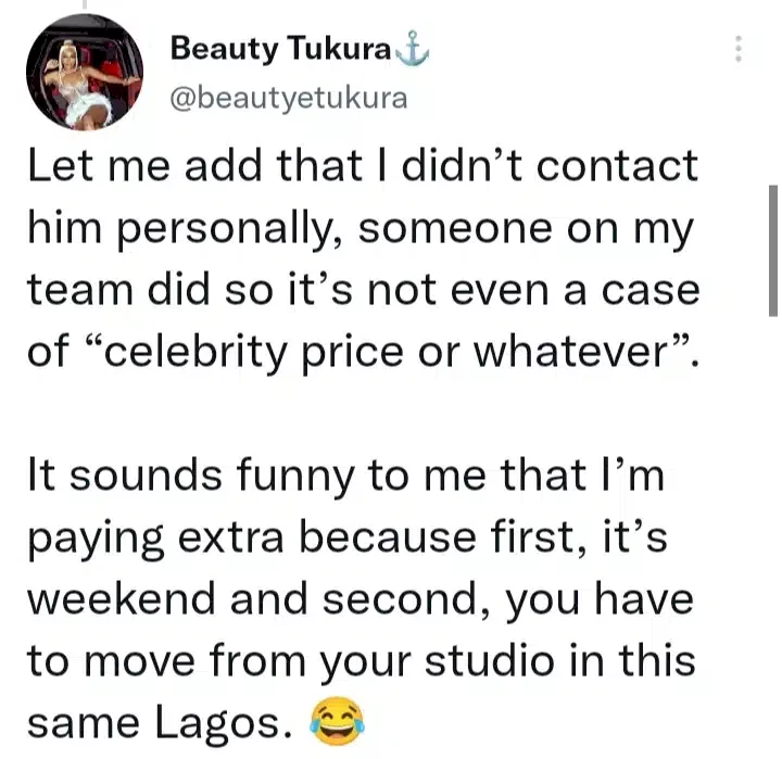 'The pressure is getting wersser' - Kachi berates Beauty over 500k photography outburst