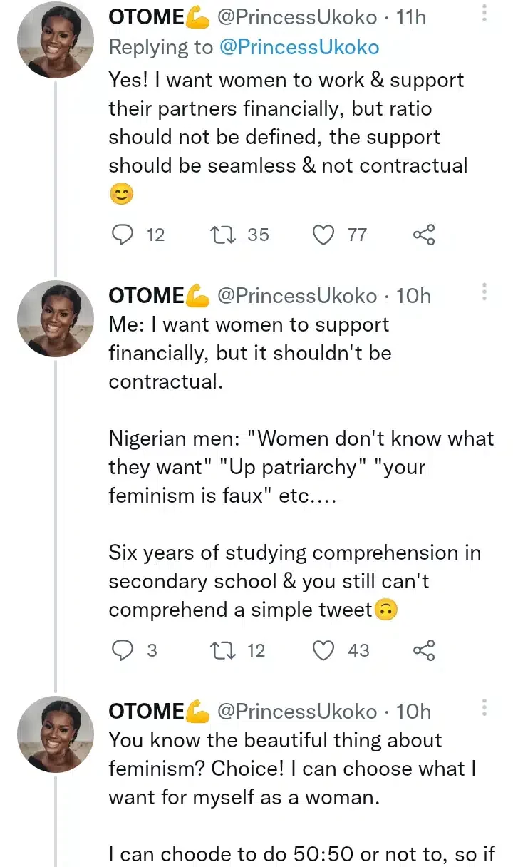 Feminist rants as suitor suggests 50/50 split of financial responsibilities