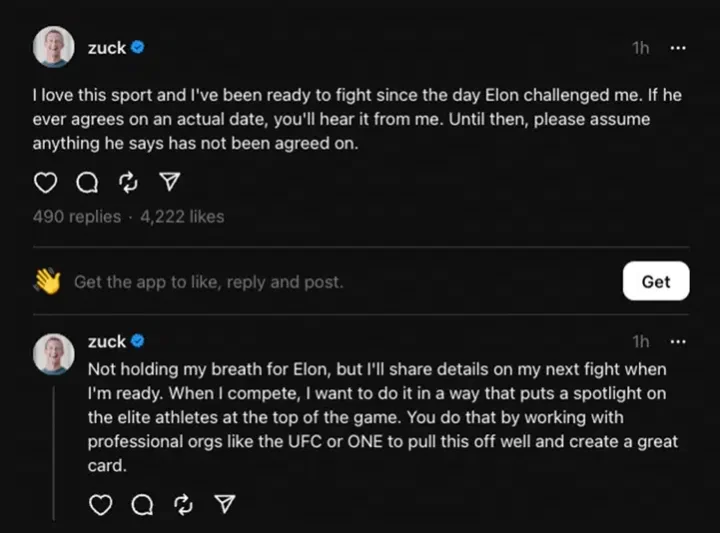 'I want UFC to stage our fight' - Mark Zuckerberg challenges Elon Musk