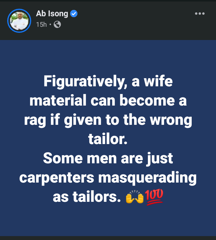 'A wife material can become a rag if given to the wrong tailor' - Nigerian pastor reveals