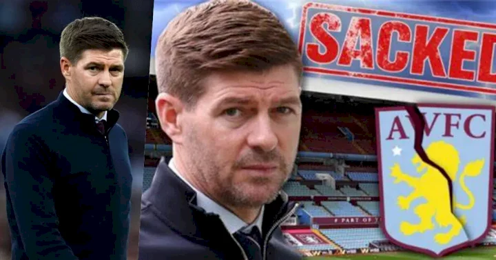 Steven Gerrard sacked by Aston Villa after 11 months in charge