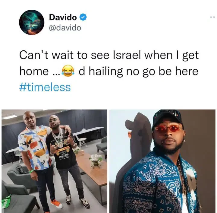 'Can't wait to see Israel' - Davido says, Israel DMW reacts