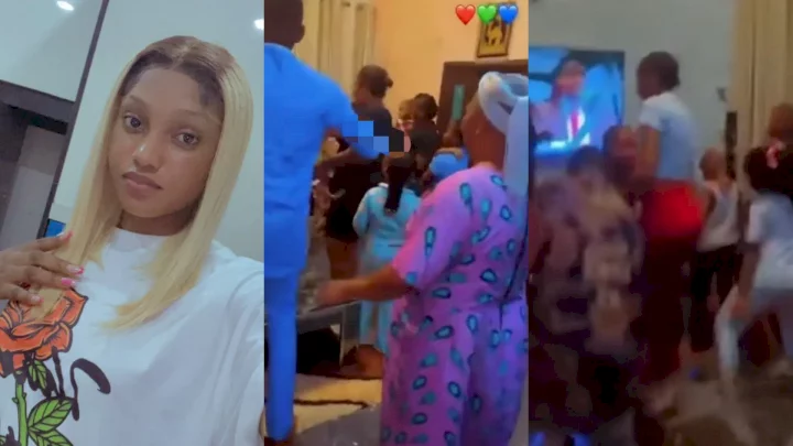 BBNaija S7: Moment Chomzy's Grandma, Entire Family Danced Ecstatically After She Survived Eviction (Video)
