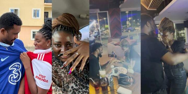 Popular Nigerian Twitter influencers, Alabi and Omotara get engaged (VIDEO)