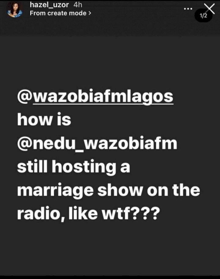 'A very good time to call useless men out' - Nedu Wazobia's wife accuses him of domestic violence