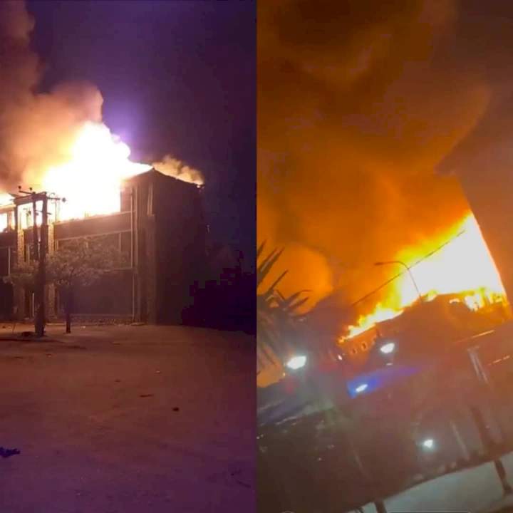 Goods worth millions of Naira destroyed as fire guts popular supermarket in Festac Town