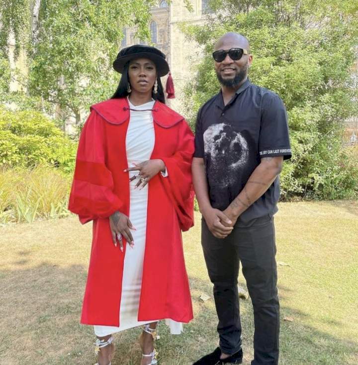 Tiwa Savage excited as she receives honorary Doctorate degree from her alma mater, Kent University (Video)