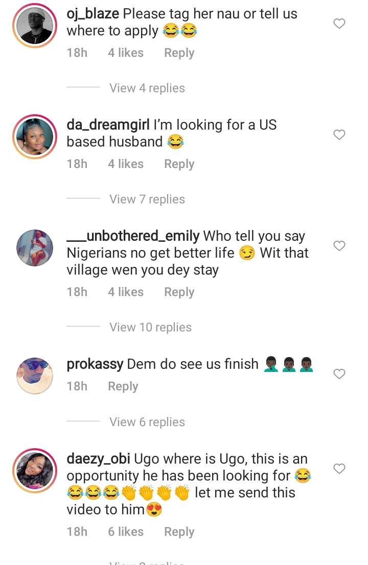 Men scramble for selection as American woman announces she's hunting for a Nigerian husband to join her in US (Video)