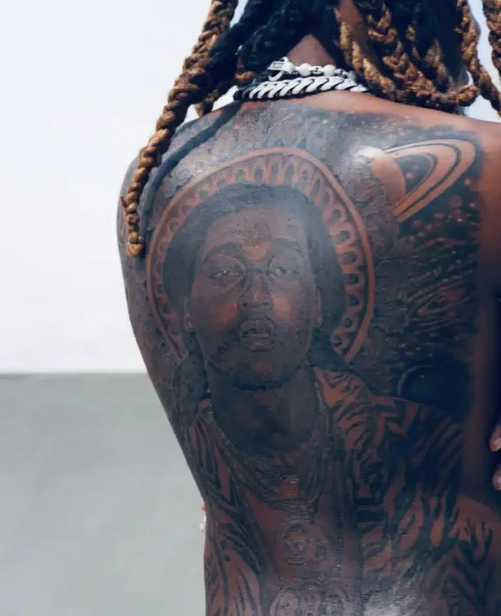 Offset gets giant back tattoo of cousin, Takeoff