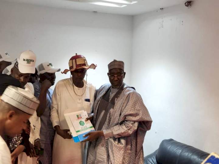 Photos of the Almajiri group that purchased APC presidential nomination form for ex-president Goodluck Jonathan