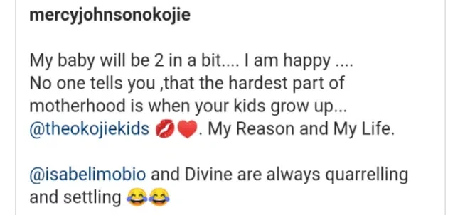 Actress Mercy Johnson reveals the hardest part of being a mother