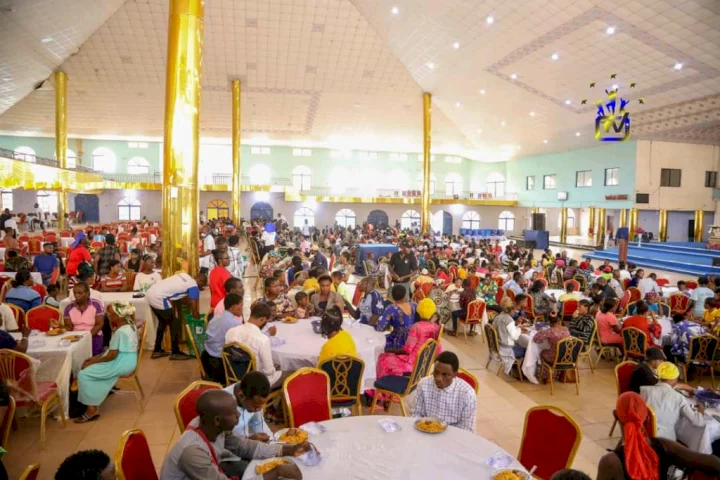 So all these lazy youths can't afford food for themselves: Reactions As Apostle Johnson Suleman Free Food Restaurant Continues