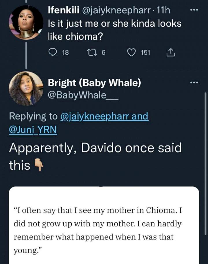 Netizens debate resemblance of Davido's late mother with Chioma, singer's children