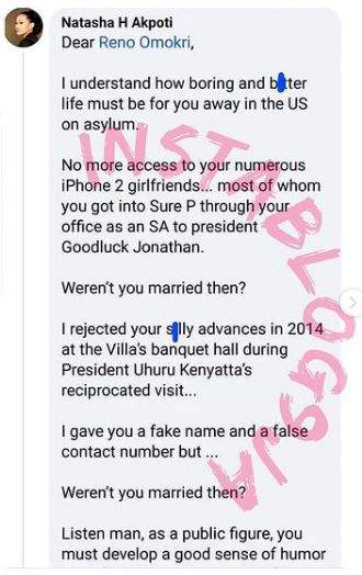 'I rejected your silly advances in 2014' - Lady blasts Reno Omokri over harsh response to girl who demanded to be his sugar baby