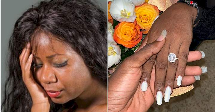 "I can never marry a man who keeps long nails" - Nigerian lady tackles bride who showed off wedding ring