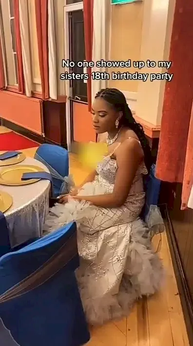 Young lady heartbroken after no one showed up for her 18th birthday party (Video)
