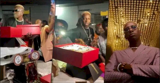 Hermes receives cash gift, shoes and others from fans (Video)