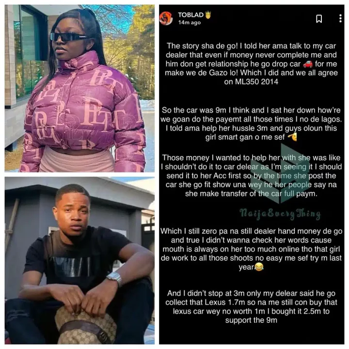 Papaya Ex's boyfriend drags her for allegedly sending soldiers to beat him up (Video)