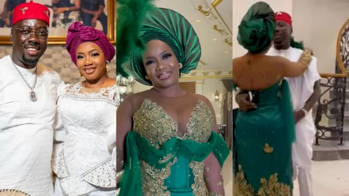 "She is one of my life's best decisions" - Obi Cubana praises wife as they mark 14th traditional wedding anniversary (Video)