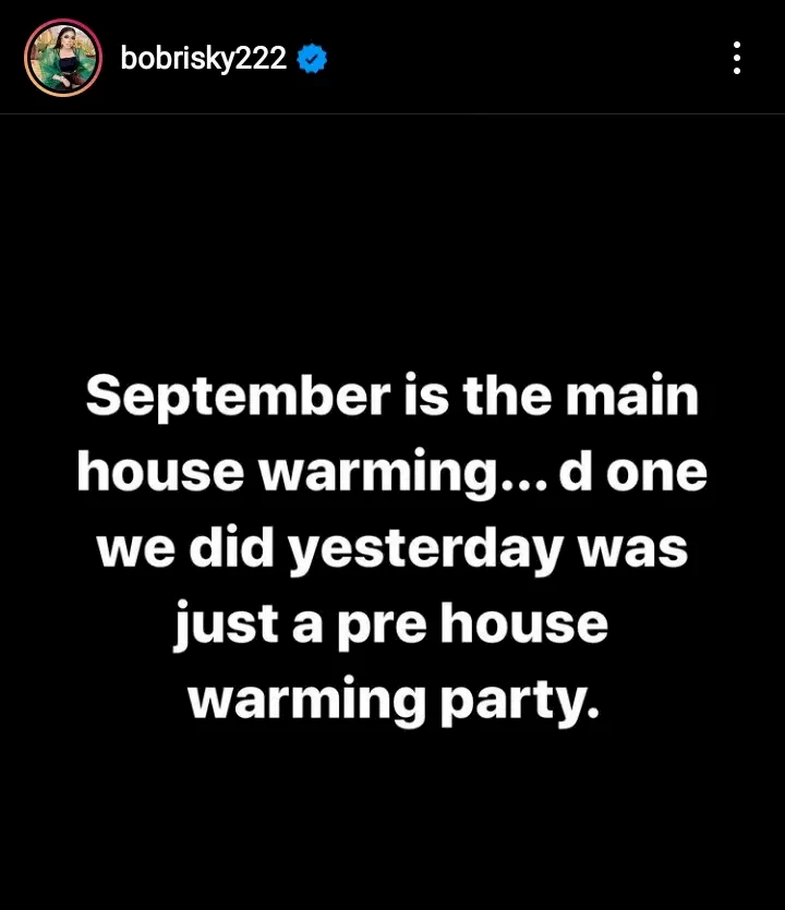 'I only did pre-house warming, the main party is in September' - Bobrisky updates fans on his N400m mansion