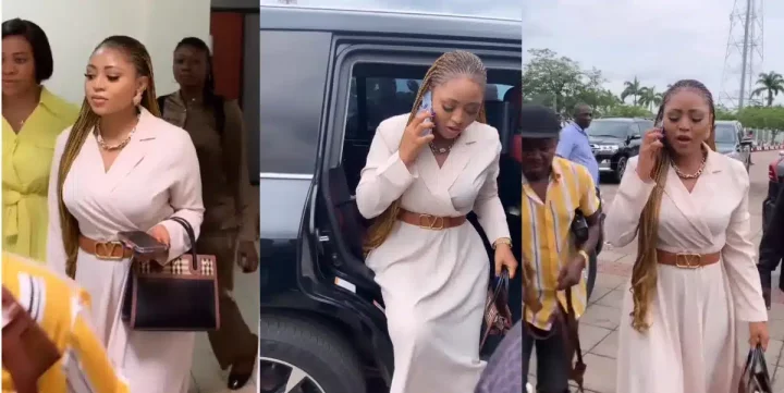 "I must get money o" - Reactions trail Regina Daniels' honoured welcome at National Assembly (Video)
