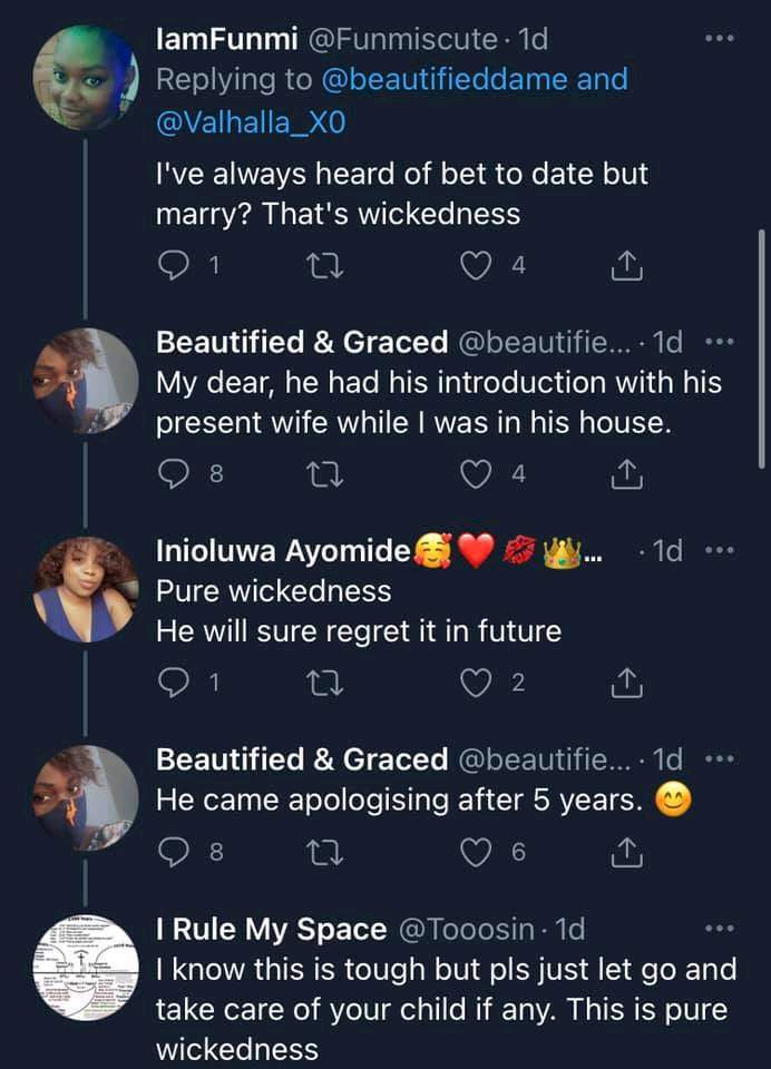 Lady recounts how her ex-husband opened up on not being in love with her but only married her over a bet