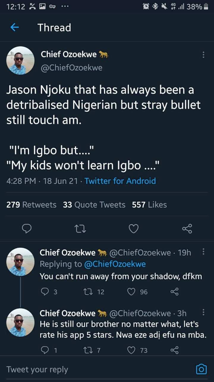 Jason Njoku apologizes to Ndi Igbo after they rallied round to save his app from bad reviews posted as vengeance
