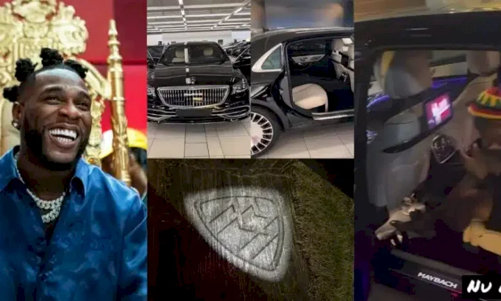 Burna Boy takes delivery of brand new Maybach he bought for Christmas (Video)
