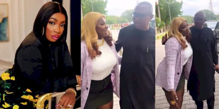 "My wig is N750k" - Actress, Anita Joseph reveals cost of wig she rocked to meet Peter Obi (video)