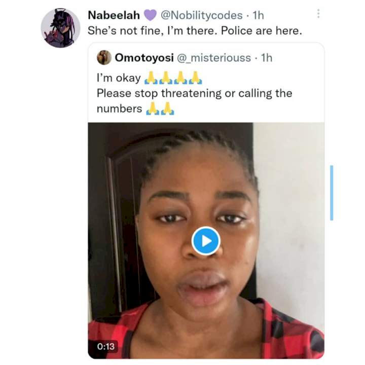 Police storm location after lady came on Twitter to raise alarm about being kidnapped and raped