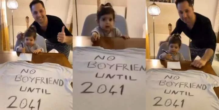"No boyfriend until 2041" - Father places pen and paper before daughter, signs a confidential agreement (Video)