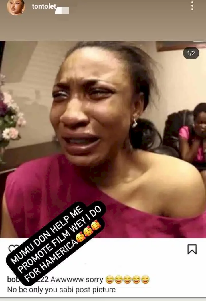 Tonto Dikeh reacts as Bobrisky shares rare photo of her in retaliation for posting crossdresser's unedited photo