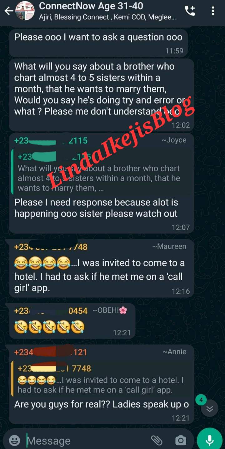 Commotion in RCCG dating group as women accuse the men there of dating multiple Christian sisters in the group and promising marriage to multiple women