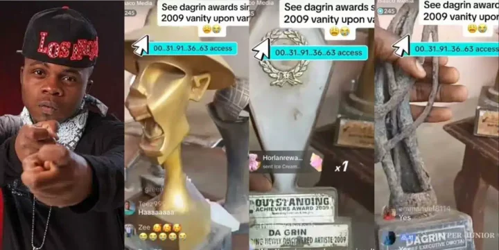 "Vanity upon vanity" - Reactions as late Da Grin's deteriorating award plaques surface (Video)