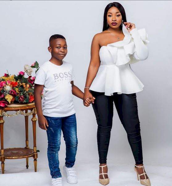 #BBNaija: Check out photos of new housemate, Jackie B with her son, Nathan