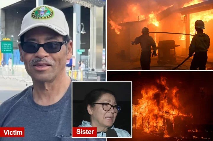 Body of Los Angeles fire victim found clutching water hose as he tried to save his family home of 55-years from the devastating wildfire