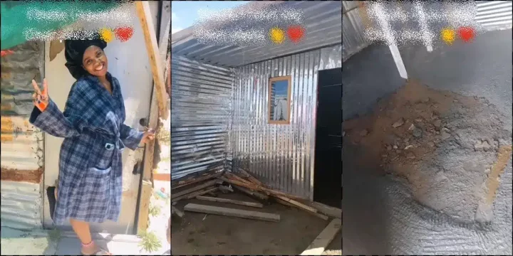 "Finally I have my own space" - Lady overjoyed as she builds a house