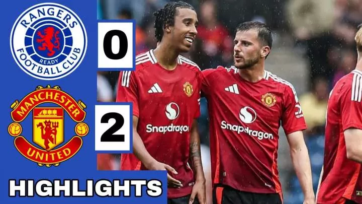 Rangers 0 - 2 Manchester United (Jul-20-2024) Club Friendlies Highlights