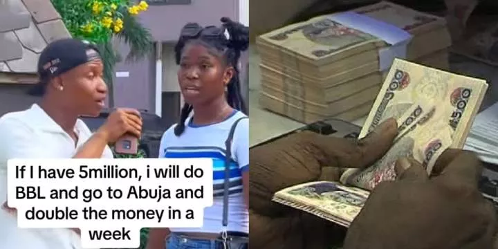 Nigerian lady sparks reactions with plan to use ₦5 million for BBL and double it in Abuja in 1 week