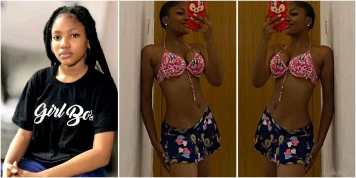 You are too young to be wearing short skirts - Teen movie star, Angel Unigwe's sultry outfit sparks reactions