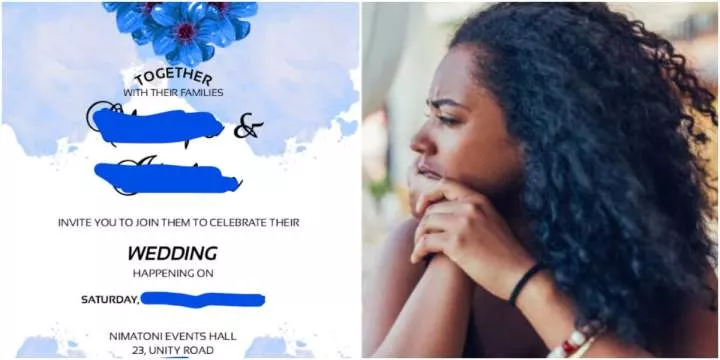 Lady in shock as man she asked for a date invites her to his wedding