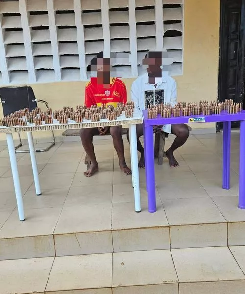 Police Arrest Two Suspected Armed Robbers And Kidnappers With 968 Rounds Of AK-47 Ammunition In Delta